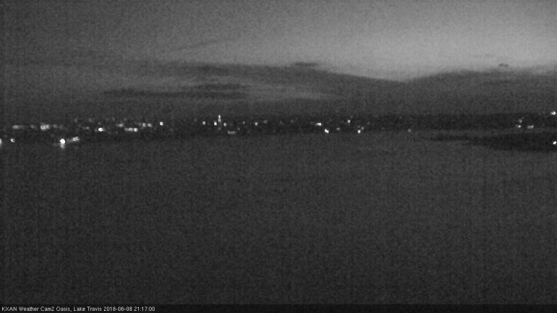 Lake Travis webcam, June 8, 2018 8:20 PM CT