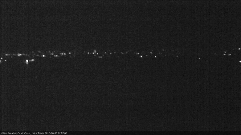 Lake Travis webcam, June 8, 2018 10:00 PM CT