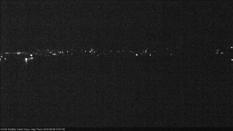 Lake Travis webcam, June 8, 2018 11:00 PM CT