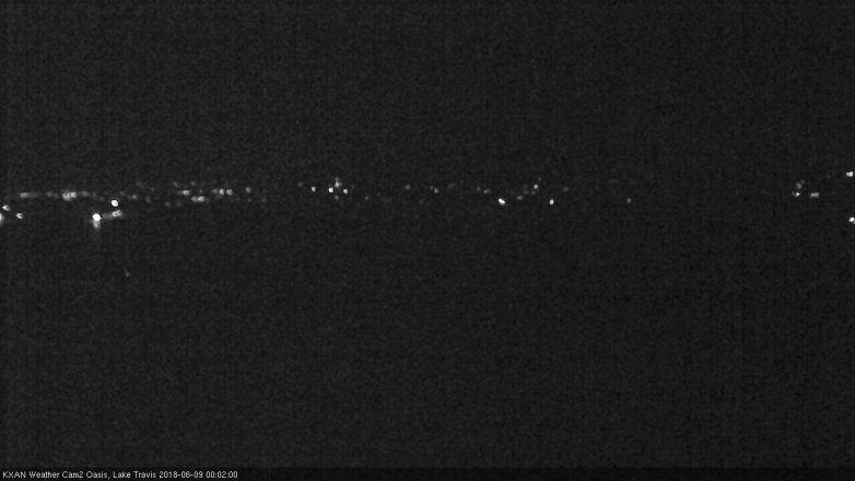 Lake Travis webcam, June 8, 2018 11:05 PM CT