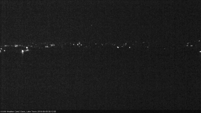 Lake Travis webcam, June 8, 2018 11:15 PM CT