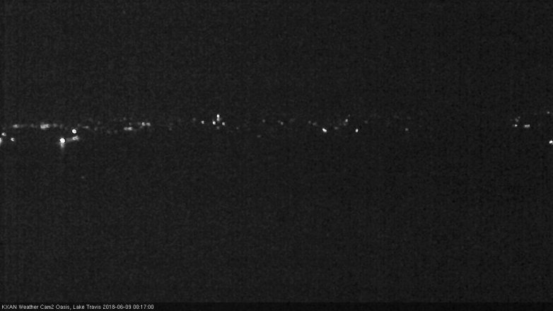 Lake Travis webcam, June 8, 2018 11:20 PM CT