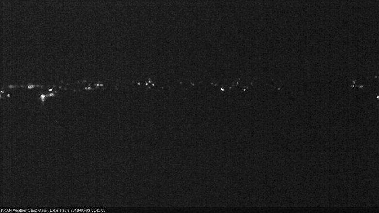 Lake Travis webcam, June 8, 2018 11:45 PM CT