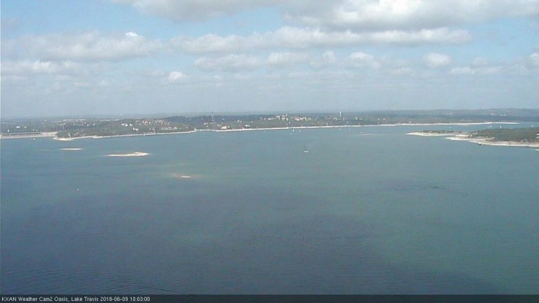 Lake Travis webcam, June 9, 2018 9:05 AM CT