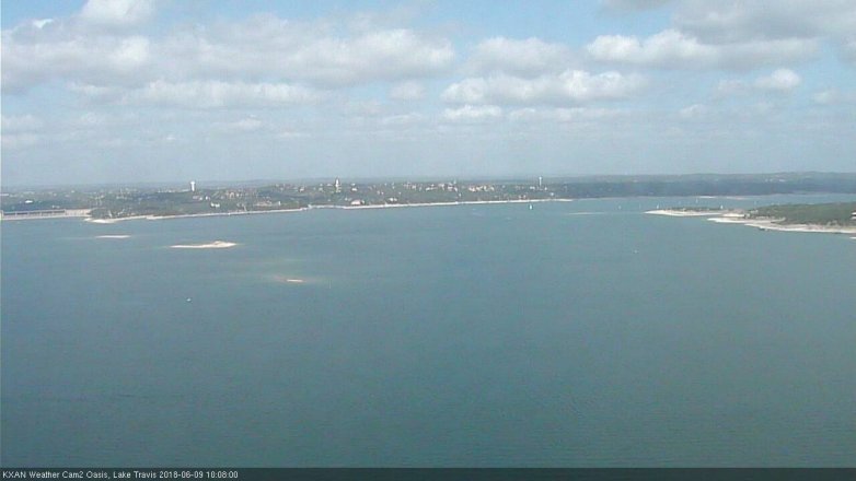 Lake Travis webcam, June 9, 2018 9:10 AM CT