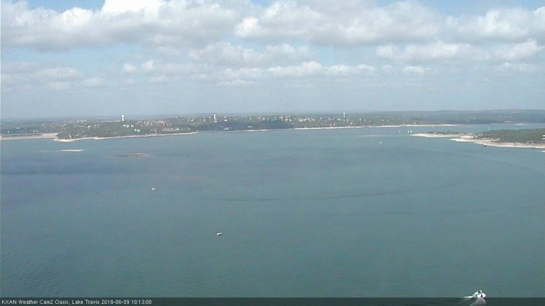 Lake Travis webcam, June 9, 2018 9:15 AM CT