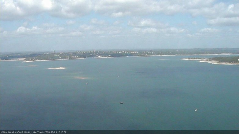 Lake Travis webcam, June 9, 2018 9:20 AM CT