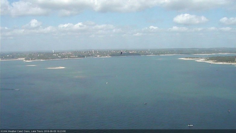 Lake Travis webcam, June 9, 2018 9:25 AM CT