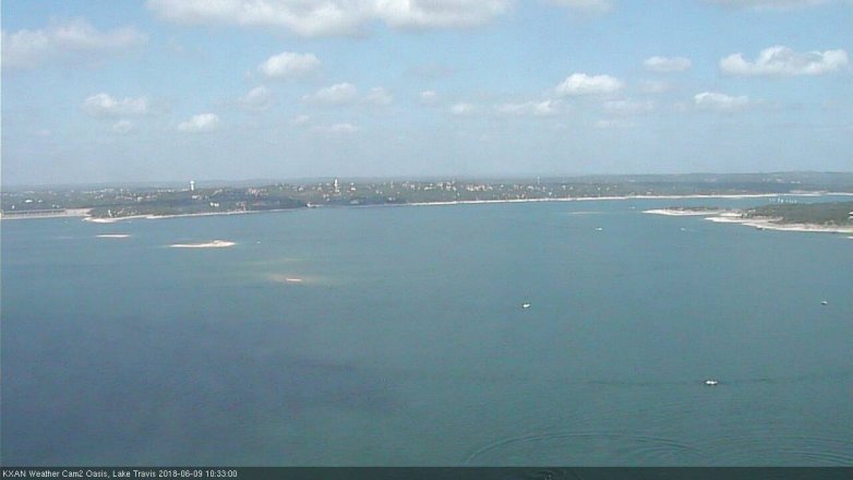Lake Travis webcam, June 9, 2018 9:35 AM CT