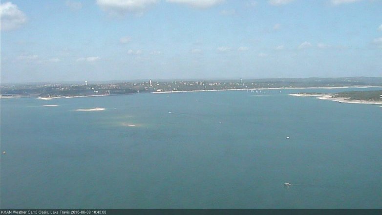 Lake Travis webcam, June 9, 2018 9:45 AM CT