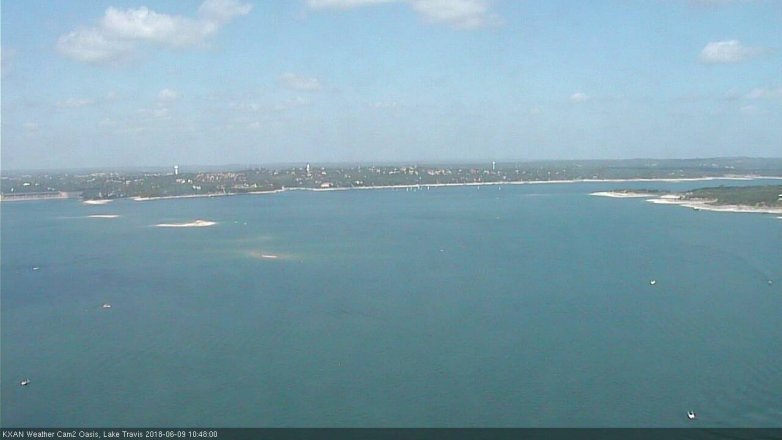 Lake Travis webcam, June 9, 2018 9:50 AM CT