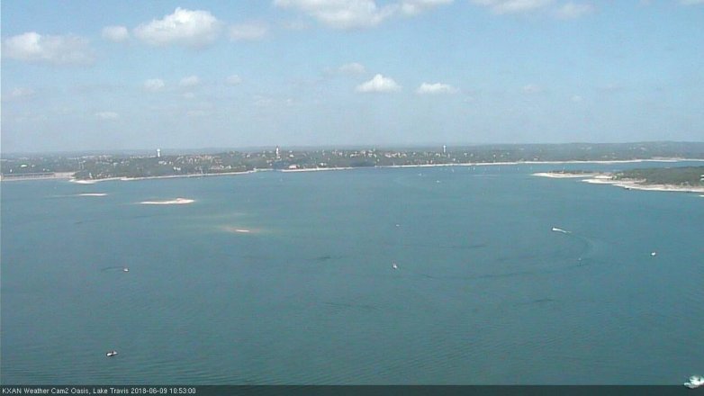 Lake Travis webcam, June 9, 2018 9:55 AM CT