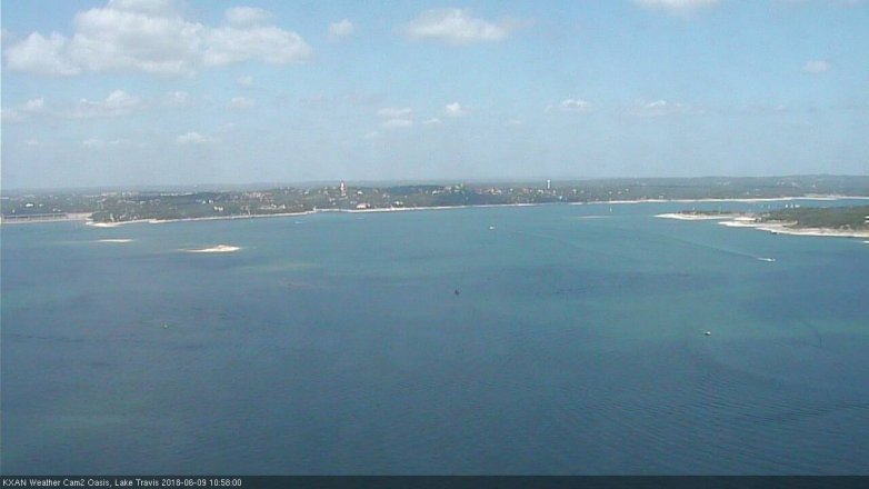 Lake Travis webcam, June 9, 2018 10:00 AM CT