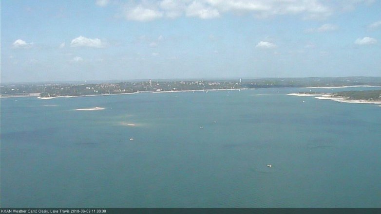 Lake Travis webcam, June 9, 2018 10:10 AM CT