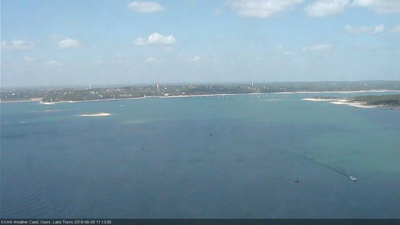 Lake Travis webcam, June 9, 2018 10:15 AM CT