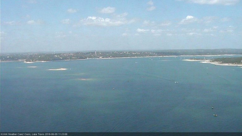 Lake Travis webcam, June 9, 2018 10:25 AM CT