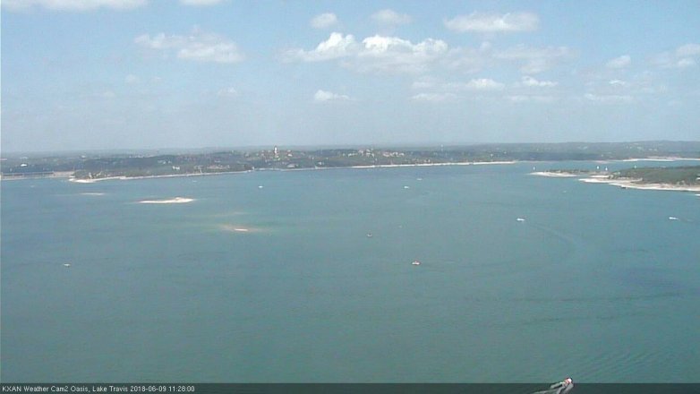 Lake Travis webcam, June 9, 2018 10:30 AM CT