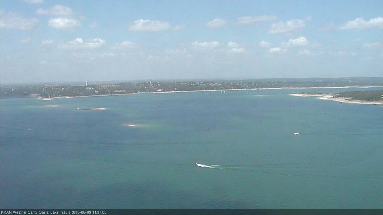 Lake Travis webcam, June 9, 2018 10:40 AM CT