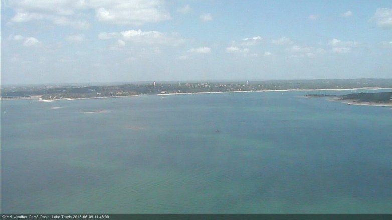 Lake Travis webcam, June 9, 2018 10:50 AM CT