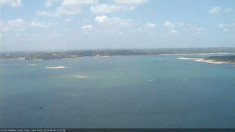 Lake Travis webcam, June 9, 2018 10:55 AM CT