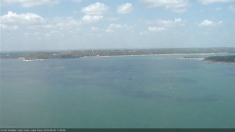 Lake Travis webcam, June 9, 2018 11:00 AM CT