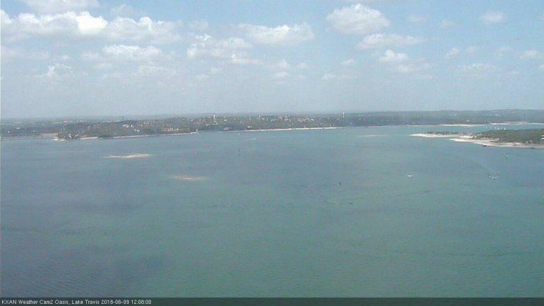 Lake Travis webcam, June 9, 2018 11:10 AM CT