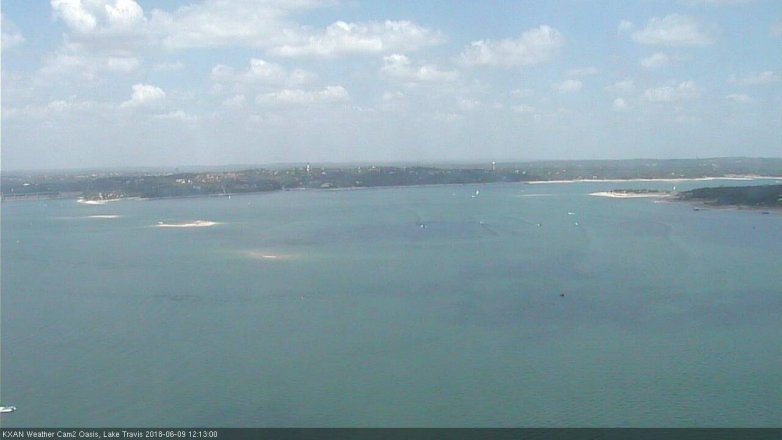 Lake Travis webcam, June 9, 2018 11:15 AM CT