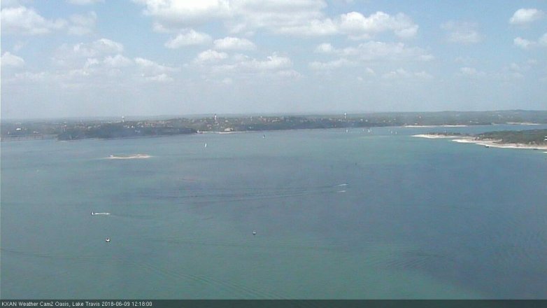 Lake Travis webcam, June 9, 2018 11:20 AM CT