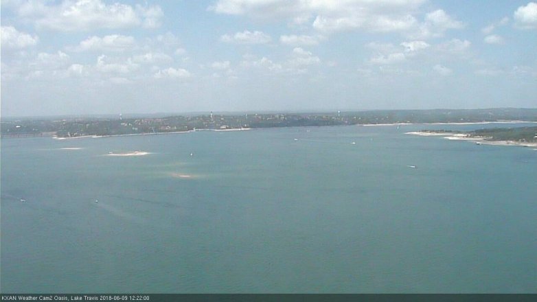 Lake Travis webcam, June 9, 2018 11:25 AM CT