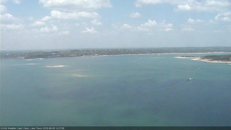 Lake Travis webcam, June 9, 2018 11:30 AM CT
