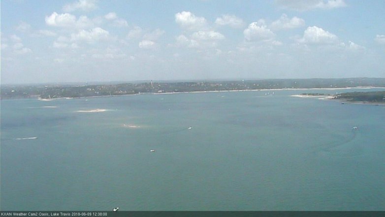 Lake Travis webcam, June 9, 2018 11:40 AM CT