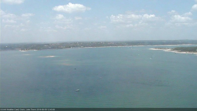 Lake Travis webcam, June 9, 2018 11:45 AM CT