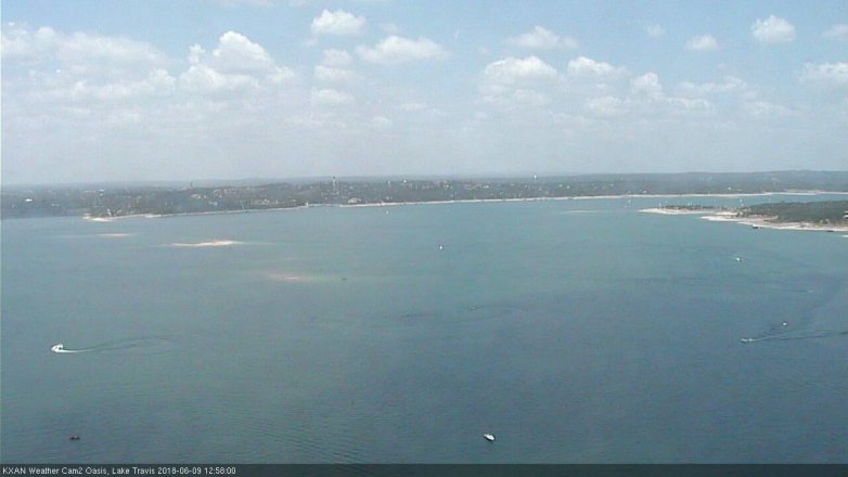 Lake Travis webcam, June 9, 2018 12:00 PM CT