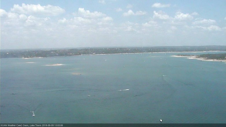 Lake Travis webcam, June 9, 2018 12:05 PM CT