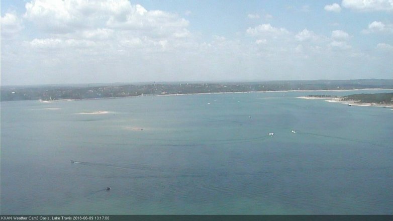 Lake Travis webcam, June 9, 2018 12:20 PM CT