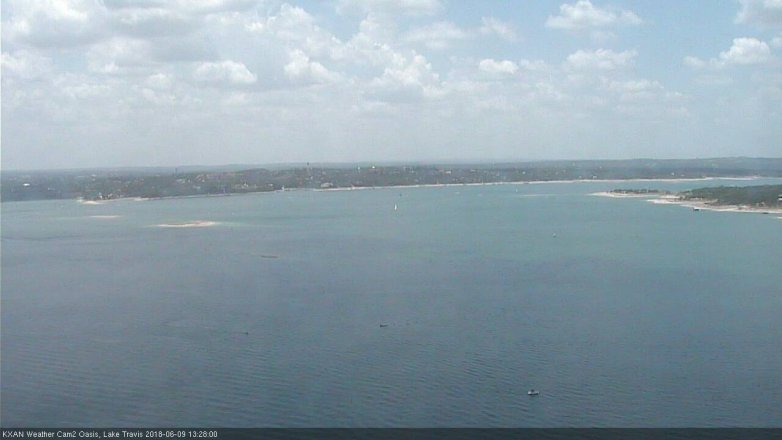 Lake Travis webcam, June 9, 2018 12:30 PM CT