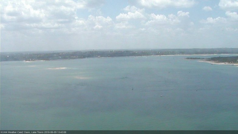 Lake Travis webcam, June 9, 2018 12:45 PM CT