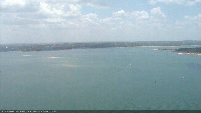 Lake Travis webcam, June 9, 2018 12:50 PM CT