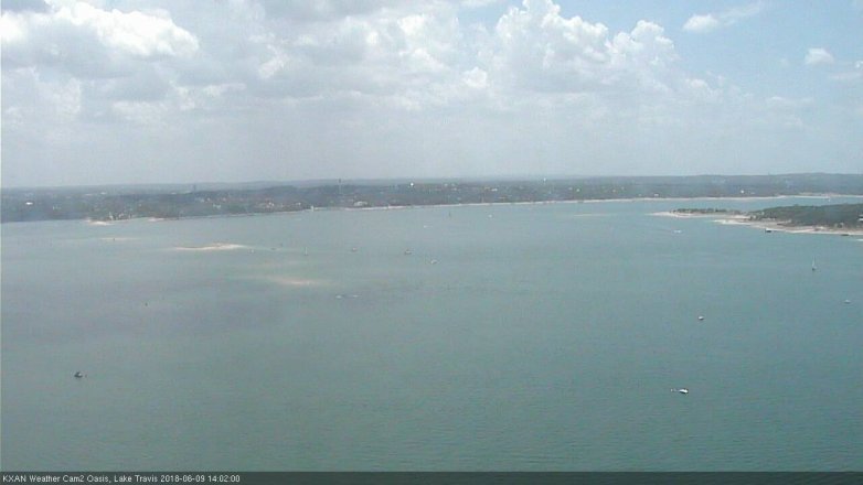 Lake Travis webcam, June 9, 2018 1:05 PM CT