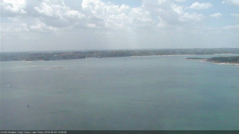 Lake Travis webcam, June 9, 2018 1:10 PM CT