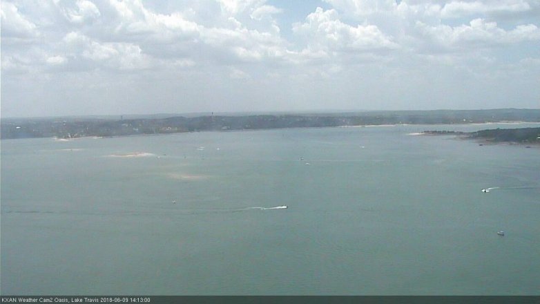 Lake Travis webcam, June 9, 2018 1:15 PM CT
