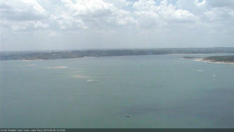 Lake Travis webcam, June 9, 2018 1:20 PM CT