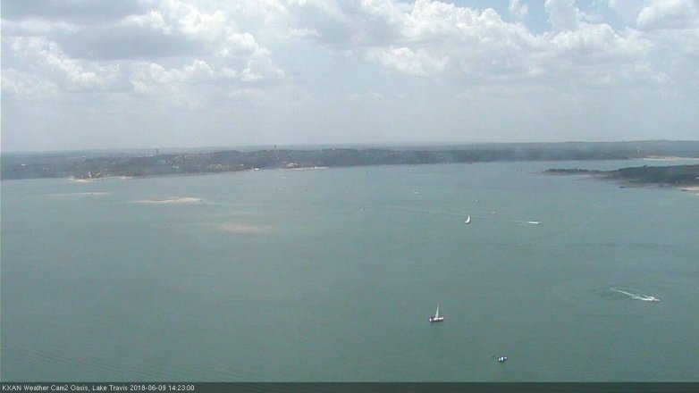 Lake Travis webcam, June 9, 2018 1:25 PM CT