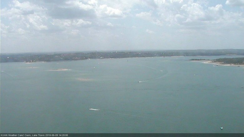 Lake Travis webcam, June 9, 2018 1:30 PM CT