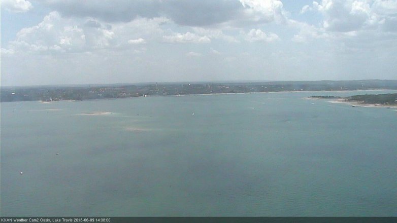 Lake Travis webcam, June 9, 2018 1:40 PM CT