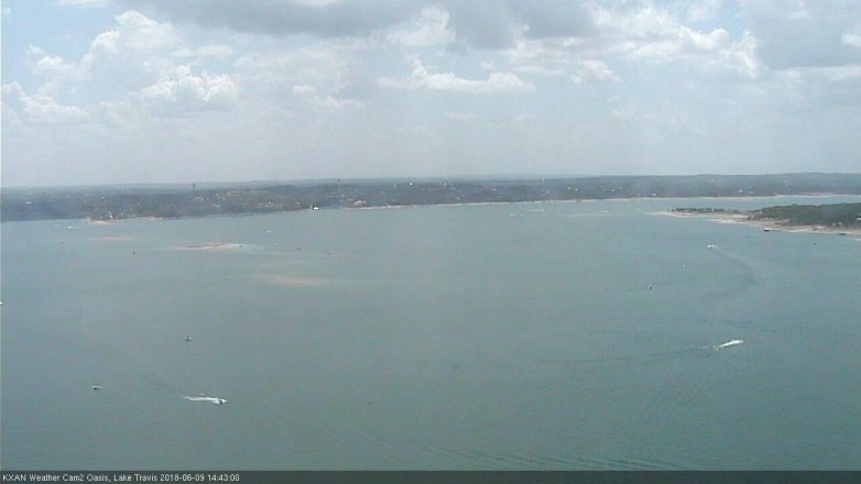 Lake Travis webcam, June 9, 2018 1:45 PM CT