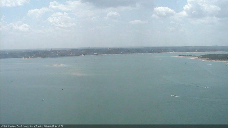 Lake Travis webcam, June 9, 2018 1:50 PM CT