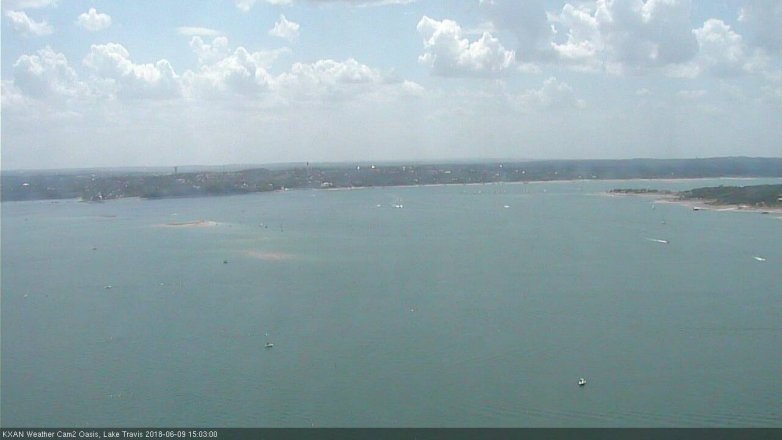Lake Travis webcam, June 9, 2018 2:05 PM CT