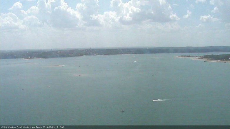 Lake Travis webcam, June 9, 2018 2:15 PM CT