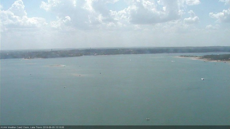 Lake Travis webcam, June 9, 2018 2:20 PM CT